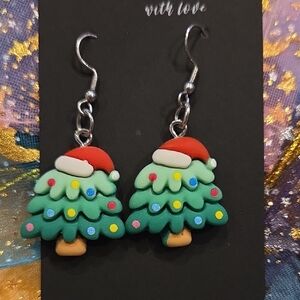 Festive Christmas Tree Earrings